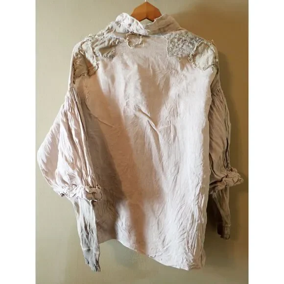 Theater Ware Costume Milwaukee Repertory Theater Blouse Boho Large Handmade - Picture 2 of 11